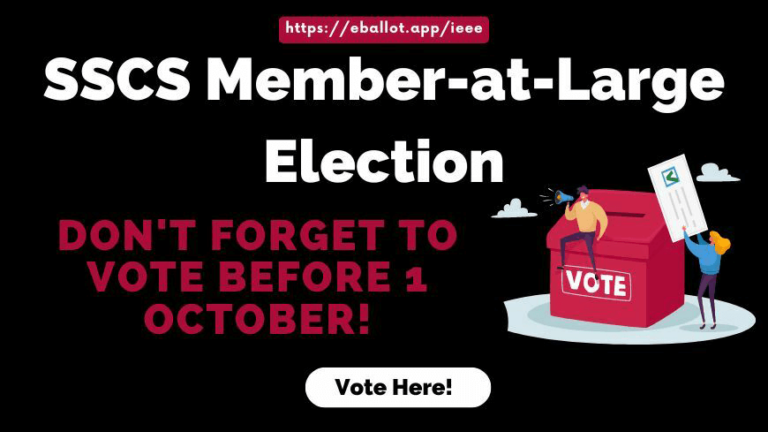 SSCS Member-at-Large Election 2024 — Don't forget to vote before 1 October!